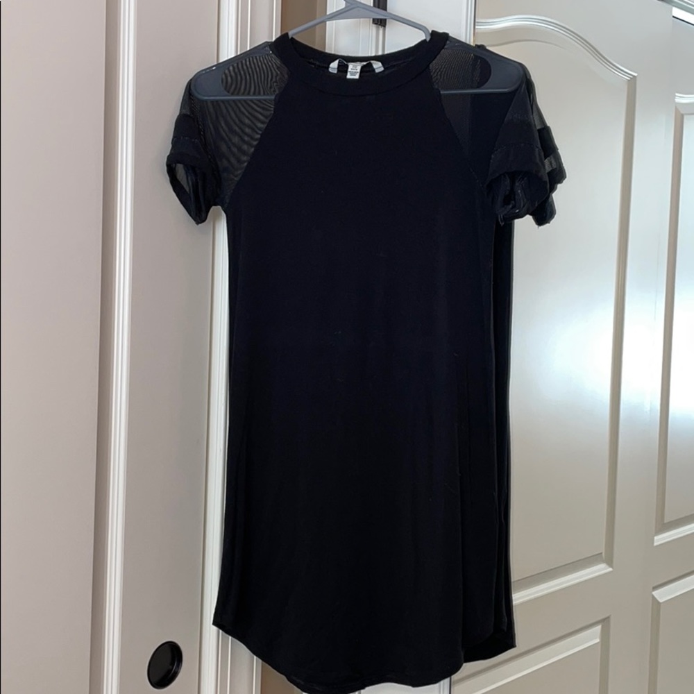 black mini dress